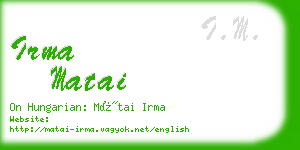 irma matai business card